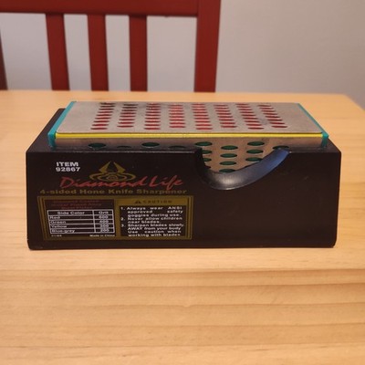 Diamond Life Knife Sharpener Four Sided Hone 200-600 Grit Sharpening Stone