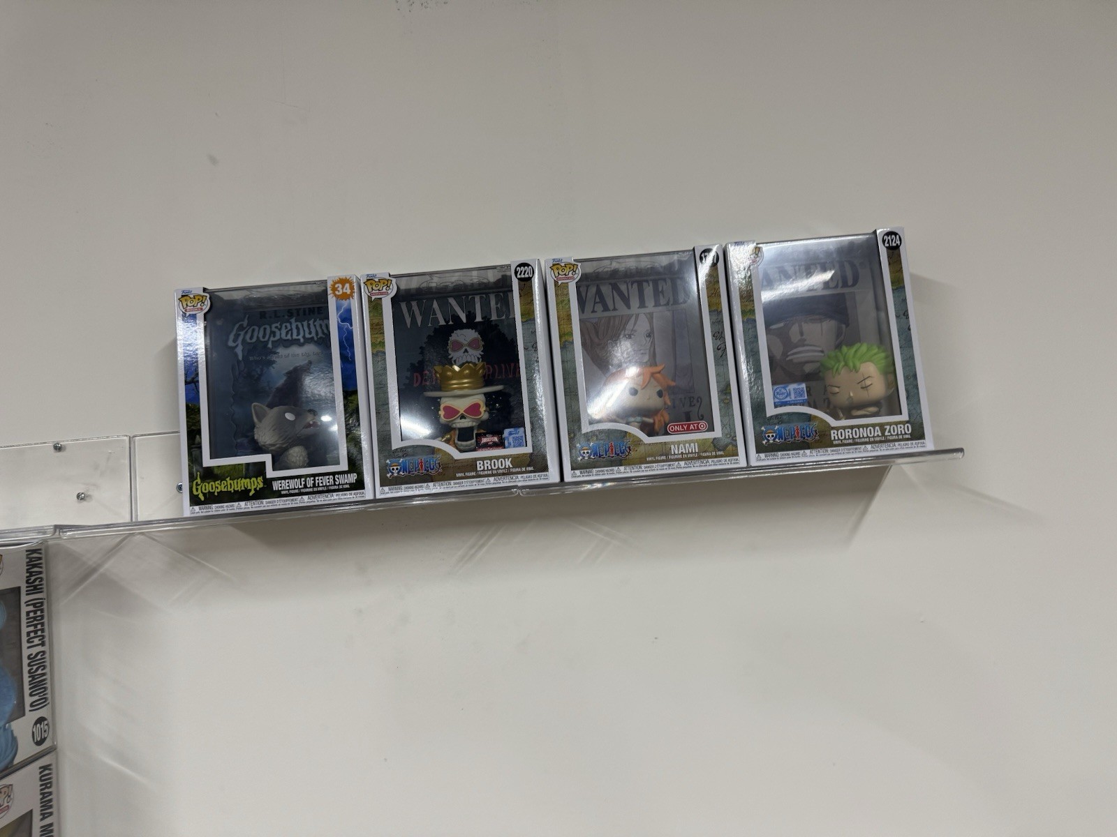 Póster Buscado Brook, Zoro, Nami y Piel de Gosebumps Fiebre Pantano Lobo Funko Pops