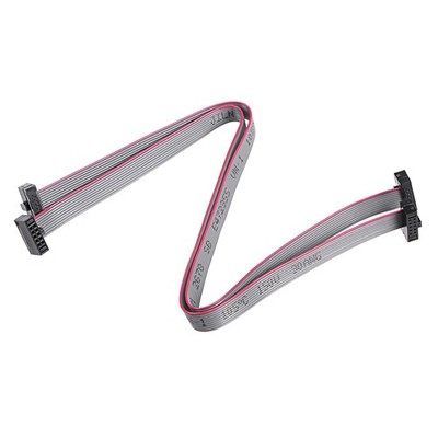 2 x IDC 10 Pin Connector Flat Ribbon Cable Female Connector 20cm 1.27mm Pitch