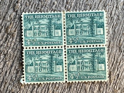 4.5c U.S. Postage The Hermitage (4 Block) Stamp NNO