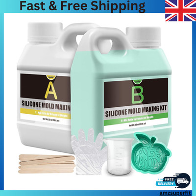Silikonform Herstellung Kit 1,2L/46oz-schnell aushärtender Flüssigkautschuk zum Selbermachen Gießen, gre