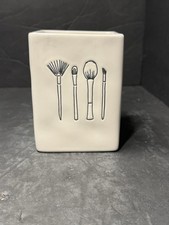 Rae Dunn Iridescent Make Up Brush Holder Vanity Bathroom Ceramic Gift Home