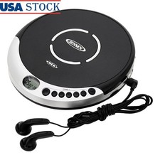 Portable CD Player W/ Bass Boost FM Radio Anti-Skip Lightweight Earbuds New
