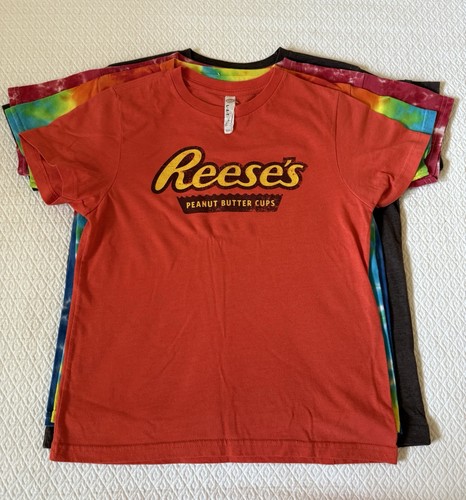 LOT of 4 HERSHEY PARK YOUTH T-SHIRTS Reese’s, Kisses, Twizzlers & Hershey XS/S/M