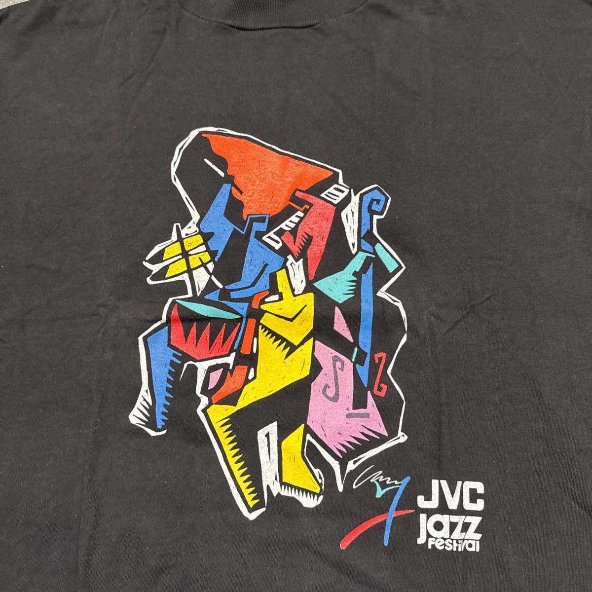 Vintage 90s JVC Jazz Festival T Shirt Adult XL Black Newport R.I.