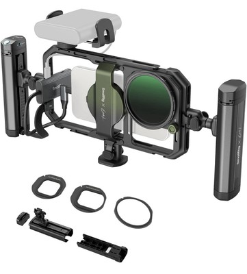 SmallRig All-In-One Mobile Video Kit,Phone Cage w/ Side Handle & Magnetic Filter