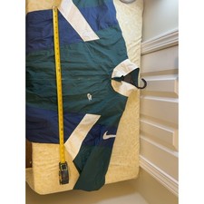 Vintage Nike Windbreaker Jacket XL Teal Navy White Colorblock Oversized Swoosh