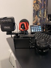 Sony ZV-E10 with sigma 16mm lens plus kit lens, in excellent condition