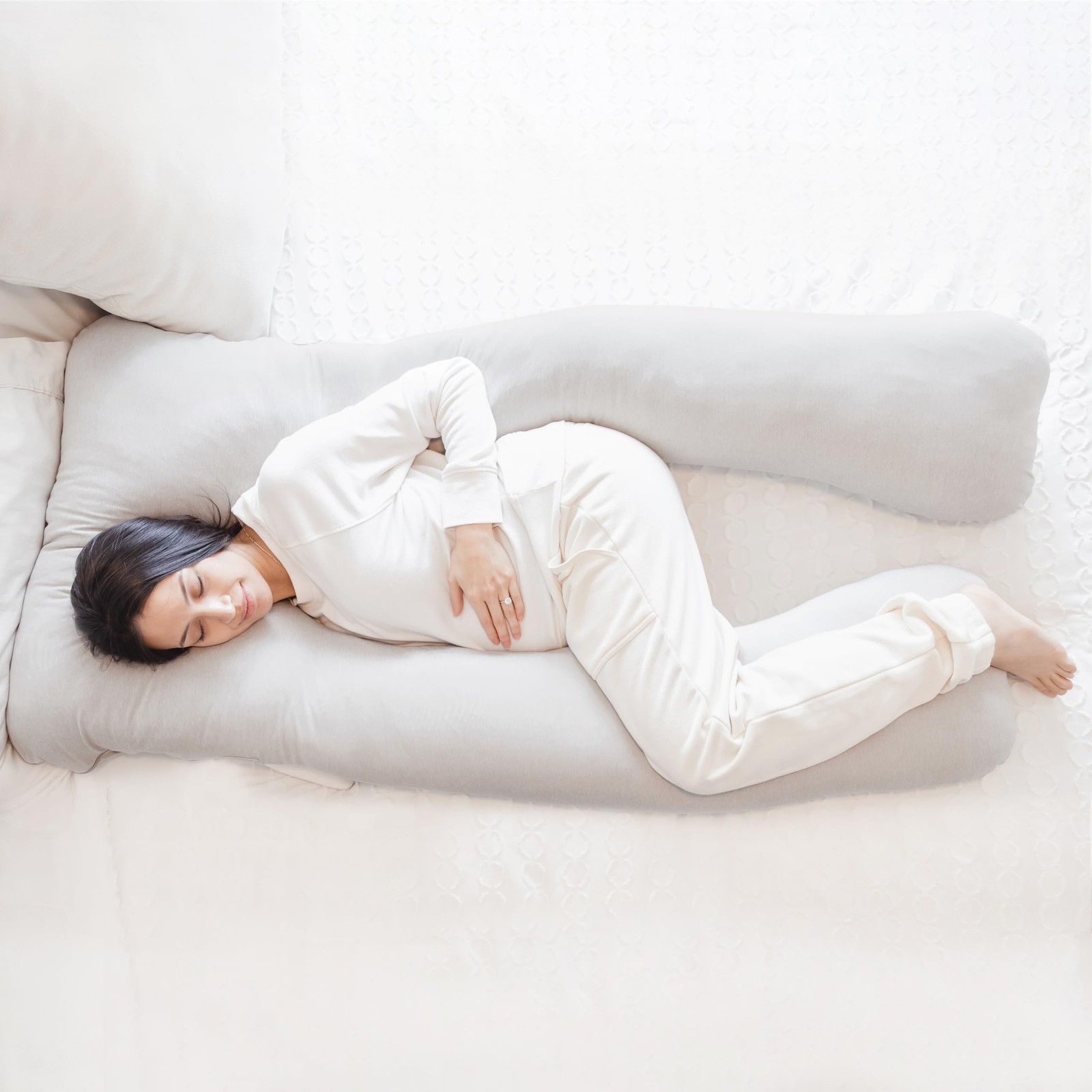 Premium U-Shaped Pregnancy Pillow for Comfortable Sleeping and Nursing Support