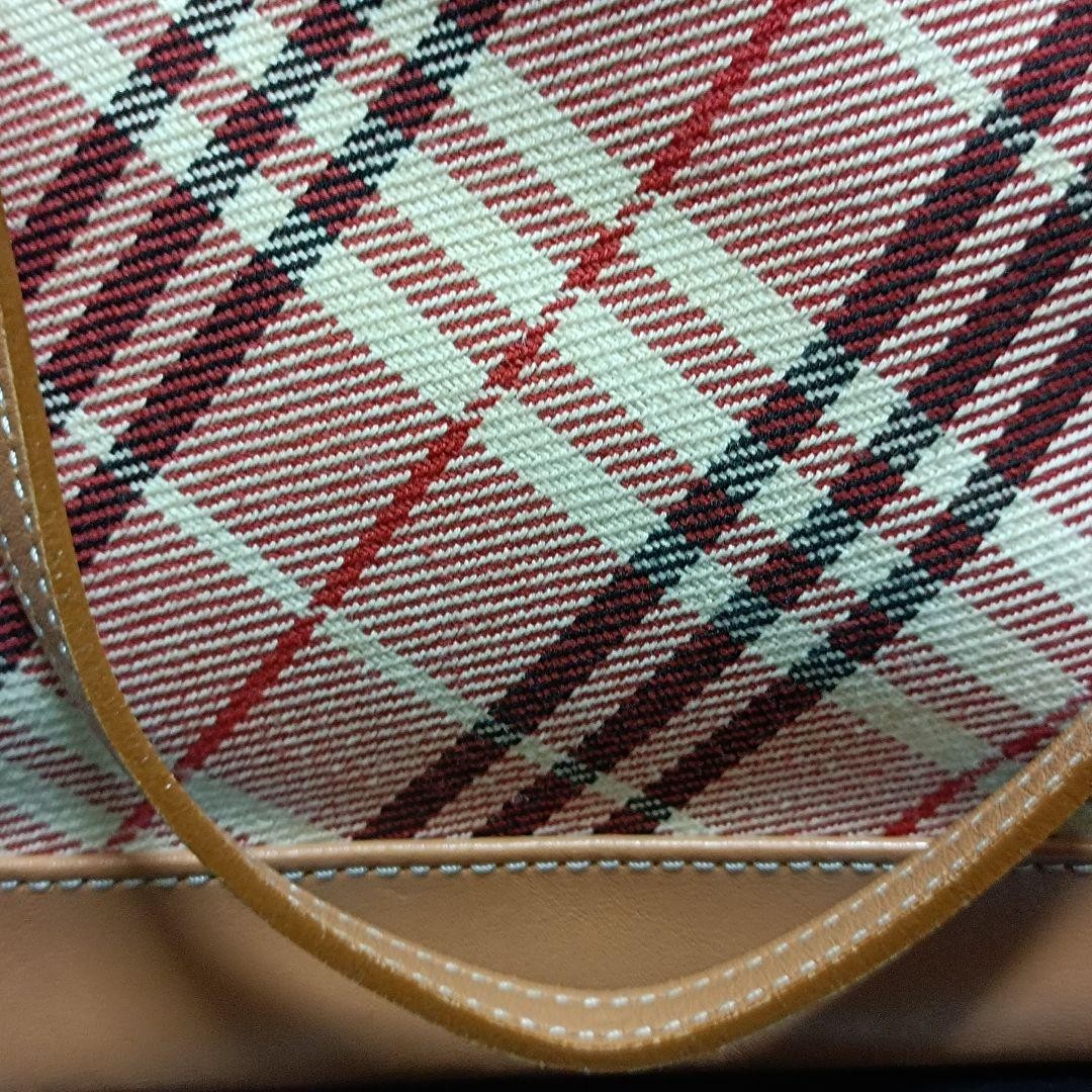 Burberry Blue Label Handbag Nova Check Cotton Canvas Leather Bag Handbag New thumbnail 9