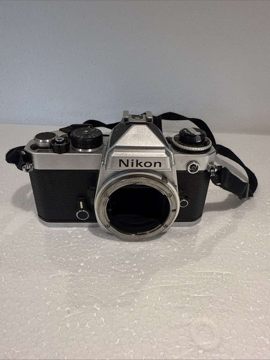 Nikon FE Silver SLR MF 35mm Film Camera Body | eBay