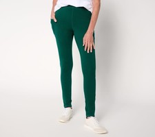 Denim  Co. Active Regular Duo Stretch Slim Leg Pants Evergreen L New