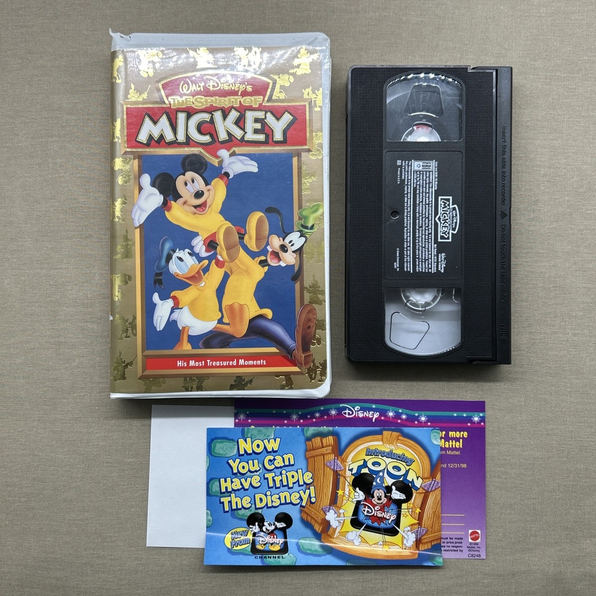 Walt Disney's: The Spirit of Mickey (VHS 1998 +Inserts) Mouse