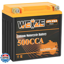 Weize Lithium Ytx14-Bs Group 14 500A Lifepo4 Motorcycle Battery 12V 5Ah Atv Utv