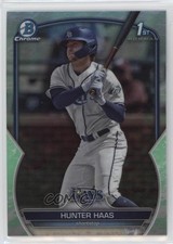 2023 Bowman Draft Chrome Lunar Glow Refractor Hunter Haas #BDC-160 0b7v