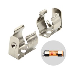 2 Pairs AA Battery Clips PC Board Holder Spring Contacts - Keystone 99