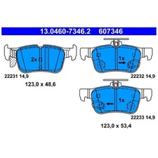 Satz Bremsbeläge Bremsklötze hinten für Ford Focus 4 HM HN HP Galaxy 3 | 2414