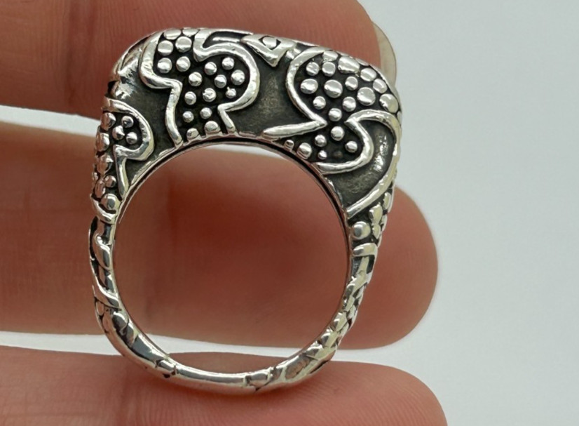 Dian Malouf Tribal Stack Stack Ring STERLING-Size… - image 3