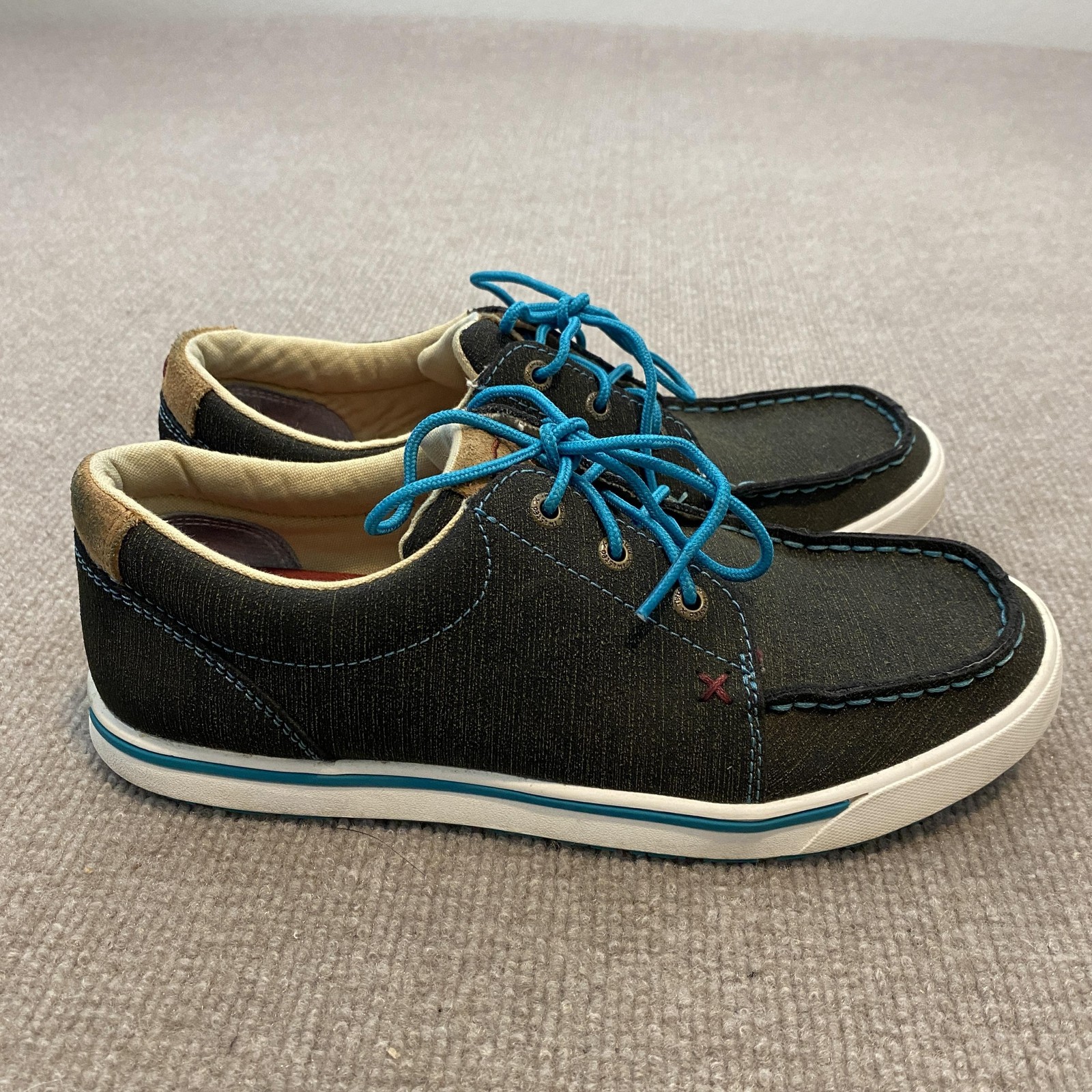 Twisted X Shoes Mens Size 9 Black Moccasin Casual Comfort Lace Up WCA0029