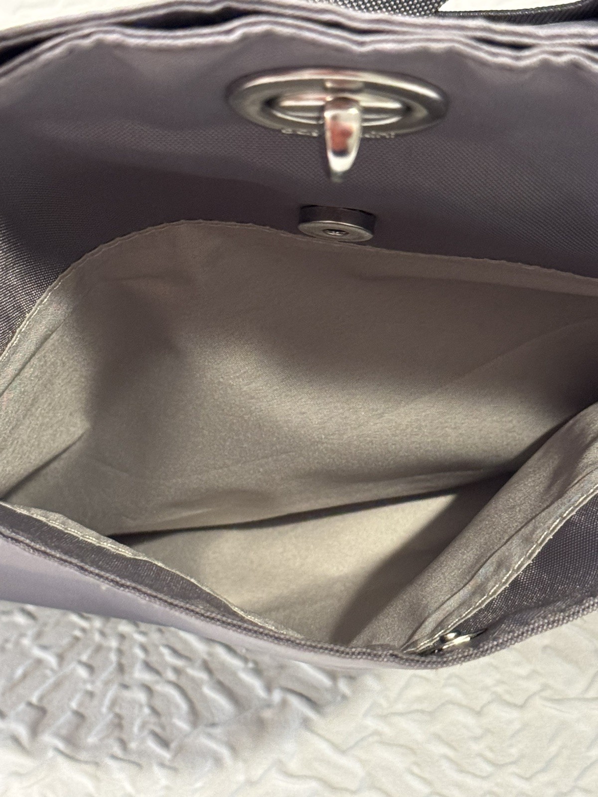 Baggallini Backpack Gray Convertible Strap Carry … - image 9