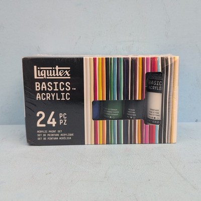 Liquitex Basics Acrylic Paint Set of 24 x 22ml Tubes Assorted Colors New