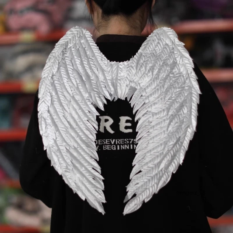 Accesorios de fiesta para adultos 1 pieza alas de ángel cosplay ala de plumas hermosa ala del diablo Foto 3 de 4