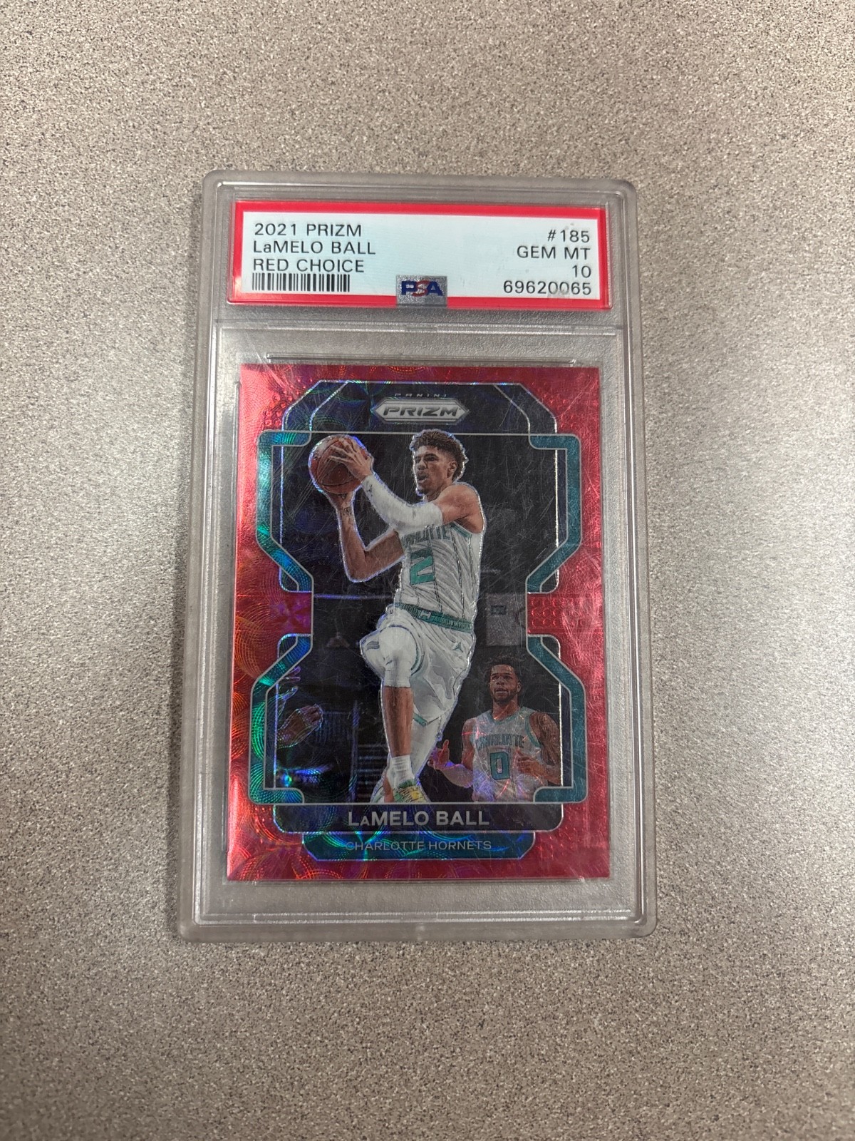 🔥1 of only 2 PSA 10🔥 2021 Prizm red choice Lamelo Ball red choice 21/88 #185