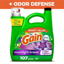 Laundry Detergent Liquid with Odor Fighters, Moonlight Breeze Scent, 154 Fl Oz,  0.10 per gallon