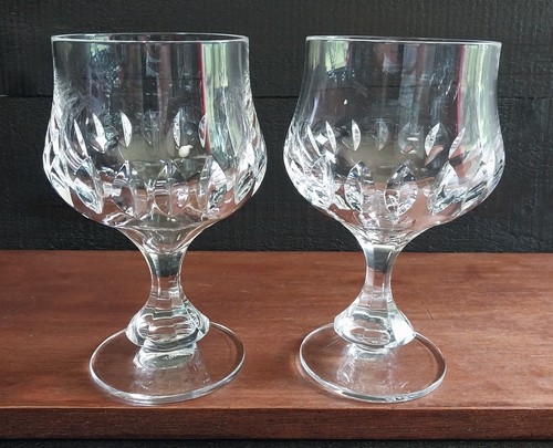 (5) Spode Constance Handblown Handcut Full Lead Crystal 6 1/2" Glasses Goblets - Picture 4 of 7