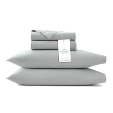 Signature Hemmed Sheet Set - - Luxury 100% Organic King + Standard Shore