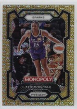 2024 Panini Prizm Monopoly WNBA Millionaire Gold Mojo 474/500 Aari McDonald 1o9i