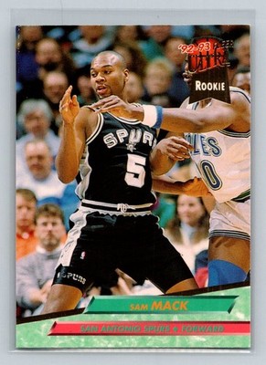 1992-93 Ultra Rookie RC #357 Sam Mack San Antonio Spurs Basketball Card