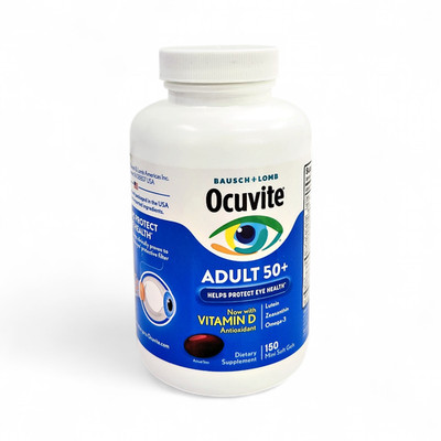 Bausch + Lomb Ocuvite Adult 50+ Eye Supplement Mini Softgels, 150 Count