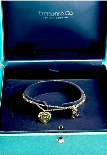 Please Return To Tiffany 18K Gelbgold Herz und Schlüssel Love Armband. Nagelneu - Bild 15 von 19