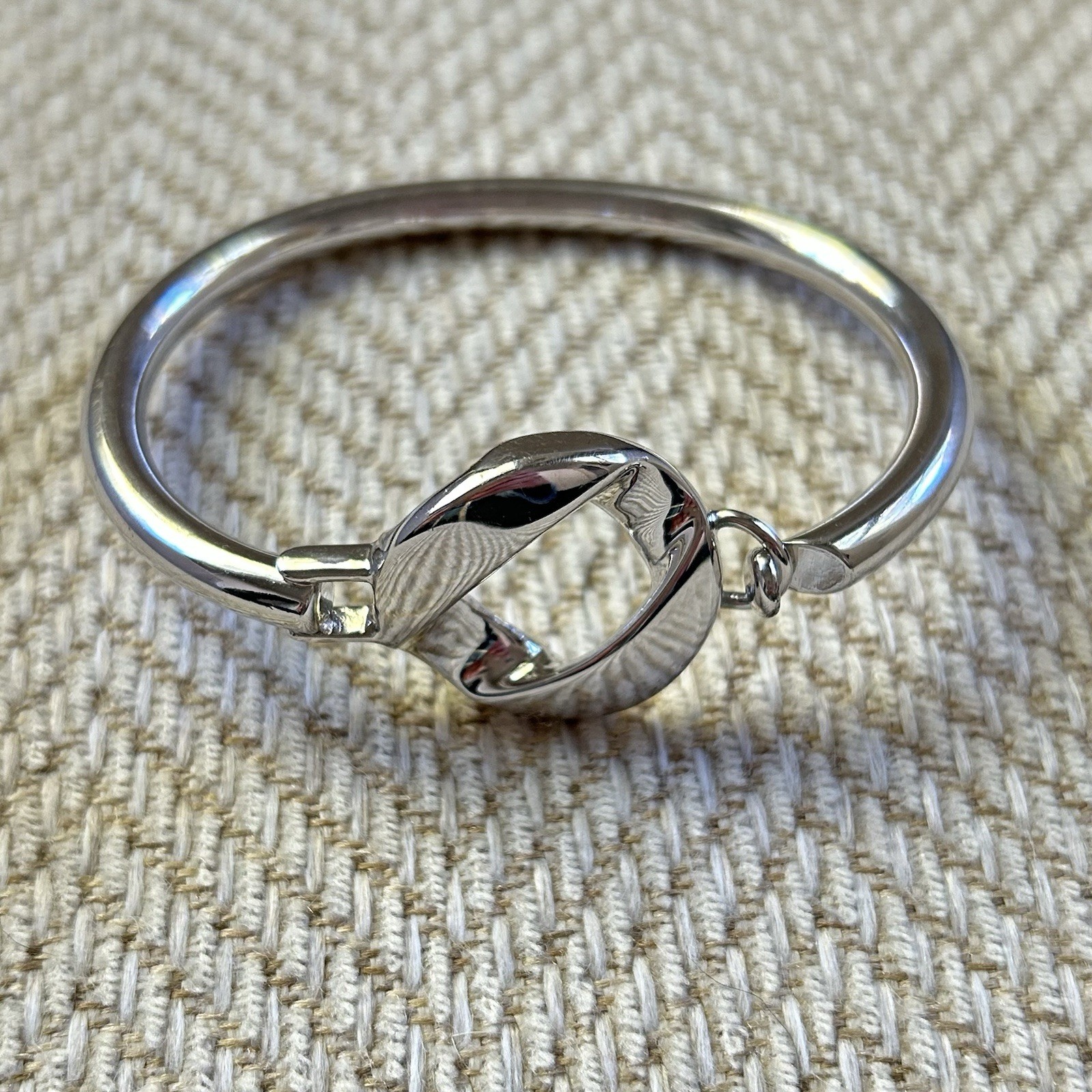 Marc Jacobs Hinged Geometric Bangle Bracelet Silv… - image 1