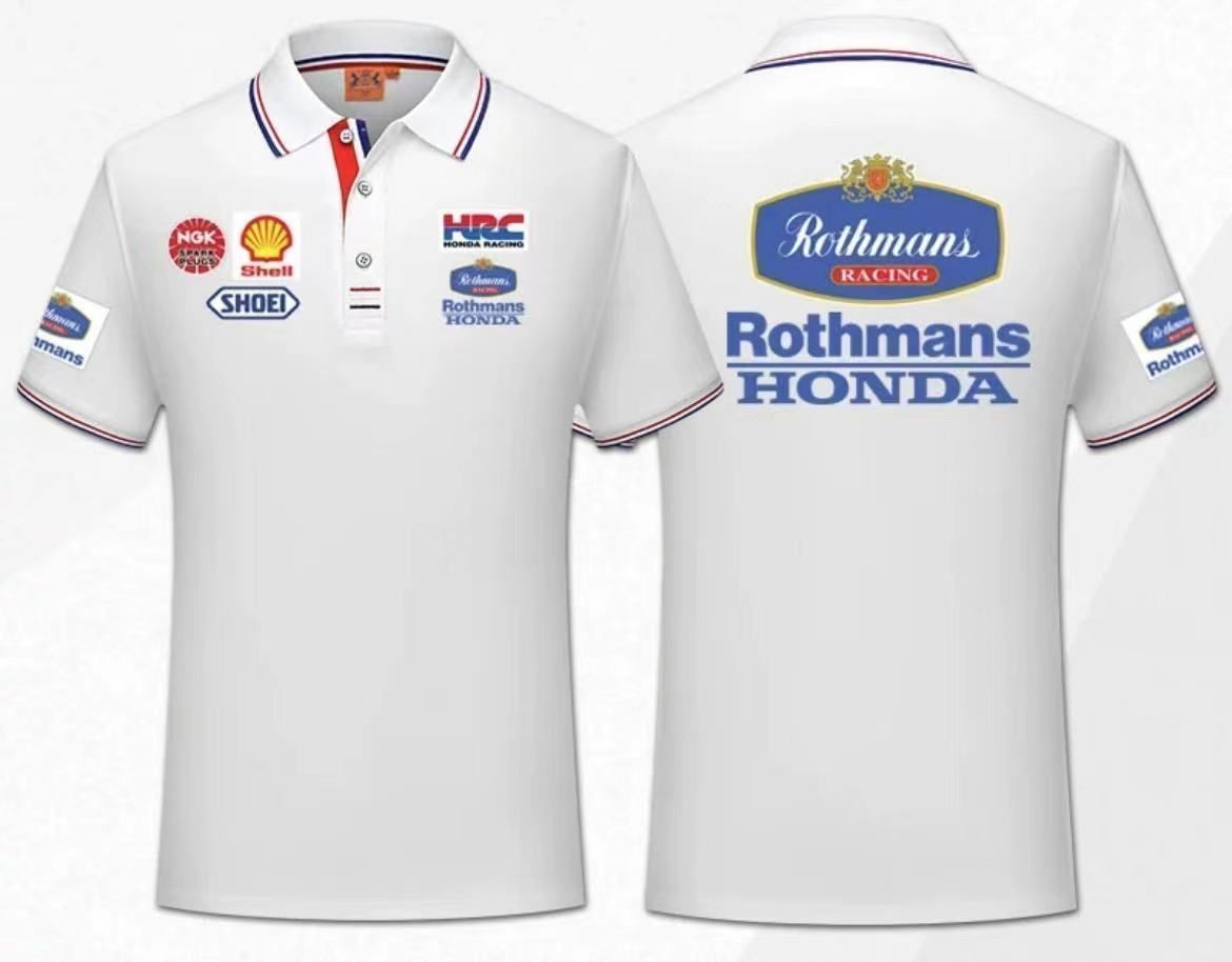 Rothmans Honda 2XL ホワイトボタンシャツ Rothmans x honda HRC MotoGP polo shirt XL | eBay