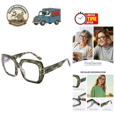 Stylish Readers - Seaweed Green Oversized Glasses with Lifetime