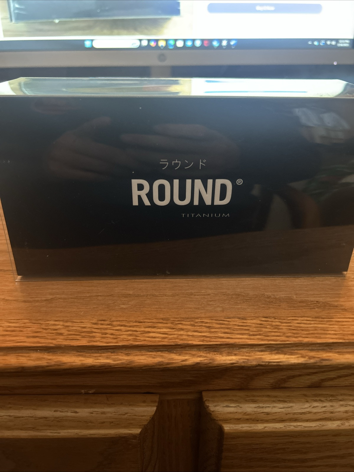 Ray Ban Round Titanium RB8247 Gold Green Polarized 47mm