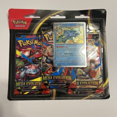 Pokémon Mega Evolution 3 Booster Pack Blister Golduck Pokemon - NEW SEALED