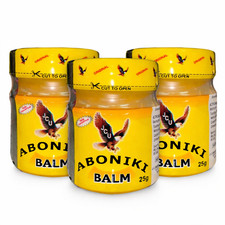 3 x Aboniki Balsam lindert Schmerzen, Schmerzen, Rückenschmerzen, Erkältungen 25g /3 n PACK/ {2027}