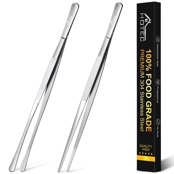 Grillzange Edelstahl KüChe Kochpinzette Set 2Er 30Cm SpüLmaschinenfest Hitzefest-image