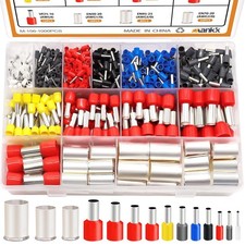 mankk 1000PCS Wire Ferrules Terminals Kits Silver Plated Copper Ferrules Wire...