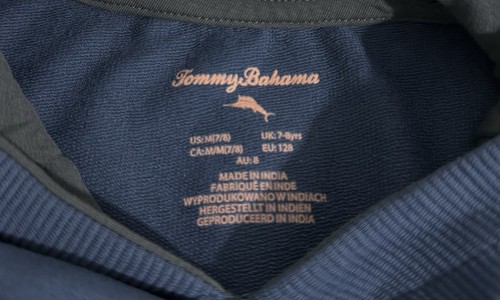 Tommy Bahama Boys Hoodie M 7-8 Cotton Blend Bluish Gray Long Sleeve Pockets - Picture 4 of 5