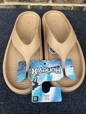 Hurley Sandals Flip Flops Men Size 10 New With Tags Tan