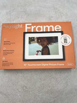 Skylight Frame 10'' Touchscreen Digital Photo Frame - Black New In Box