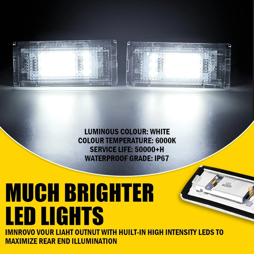 Conjunto de lámpara de etiqueta de luz de matrícula LED para BMW Serie 3 E46 323i 330i Foto 3 de 4