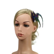 Crystal+Peacocks Feather Hairpin Sweet Fairy Pins Summer Headwear for Bunches