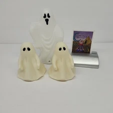 LED Light And Sound Motion Activated Ghost And 2 Non-motion Figures Halloween