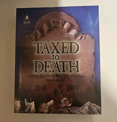 BePuzzled Taxed to Death Mystery Jigsaw Puzzle 1000 Pcs SEALED Accountant Gift!