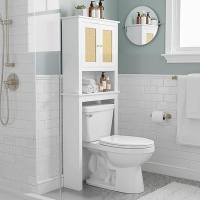 Over The Toilet Storage Cabinet, Behind Toilet Bathroom Organizer with